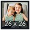 Square Slim Profile Black Picture Frame - UV Acrylic, Foam Board Backing, Hanging Hardware